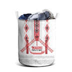 Toitu Te Tiriti Waitangi Laundry Basket White Wharenui House - Aussie Hoodie