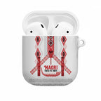 Toitu Te Tiriti Waitangi AirPods Case White Wharenui House - Aussie Hoodie