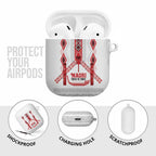 Toitu Te Tiriti Waitangi AirPods Case White Wharenui House - Aussie Hoodie
