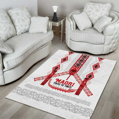 Toitu Te Tiriti Waitangi Area Rug White Wharenui House - Aussie Hoodie