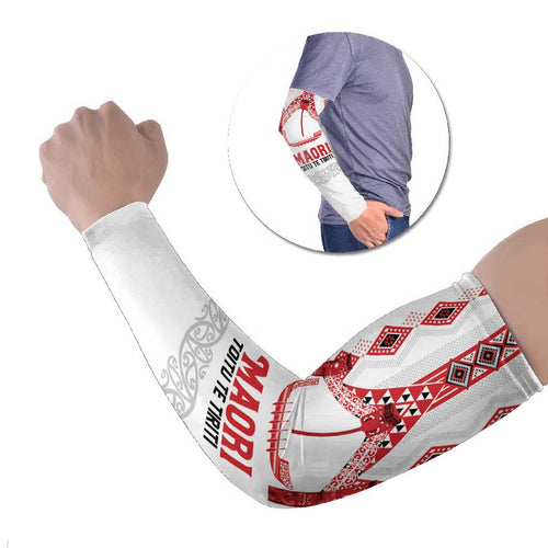 Toitu Te Tiriti Waitangi Arm Sleeves White Wharenui House - Aussie Hoodie