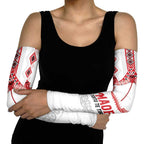 Toitu Te Tiriti Waitangi Arm Sleeves White Wharenui House - Aussie Hoodie