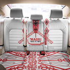 Toitu Te Tiriti Waitangi Back Car Seat Cover White Wharenui House - Aussie Hoodie