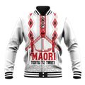 Toitu Te Tiriti Waitangi Baseball Jacket White Wharenui House - Aussie Hoodie