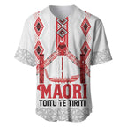 Toitu Te Tiriti Waitangi Baseball Jersey White Wharenui House - Aussie Hoodie