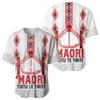 Toitu Te Tiriti Waitangi Baseball Jersey White Wharenui House - Aussie Hoodie