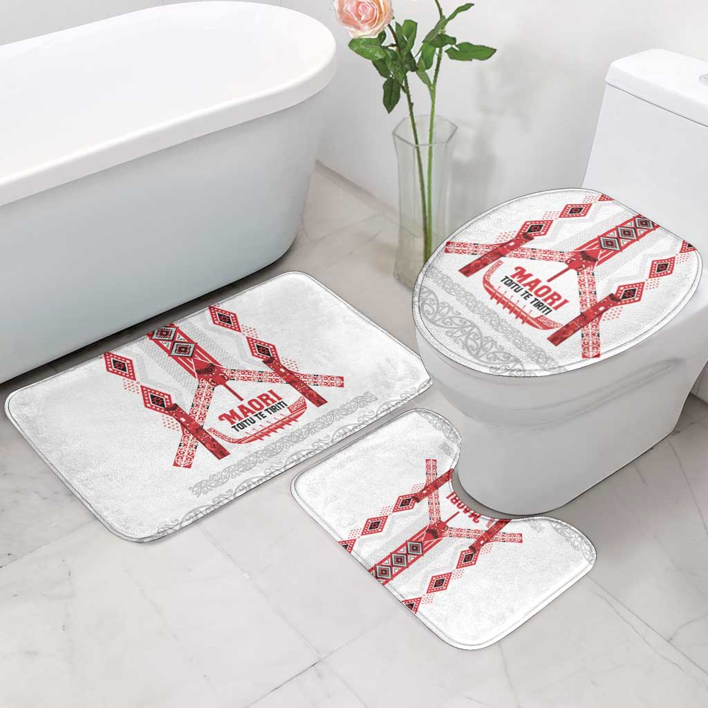 Toitu Te Tiriti Waitangi Bathroom Set White Wharenui House - Aussie Hoodie