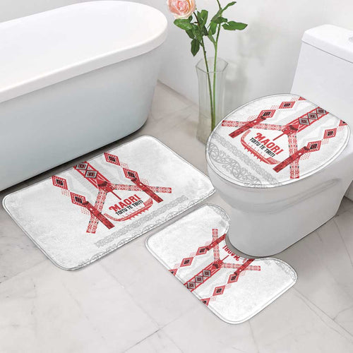 Toitu Te Tiriti Waitangi Bathroom Set White Wharenui House - Aussie Hoodie