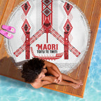Toitu Te Tiriti Waitangi Beach Blanket White Wharenui House - Aussie Hoodie
