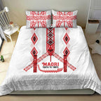 Toitu Te Tiriti Waitangi Bedding Set White Wharenui House - Aussie Hoodie