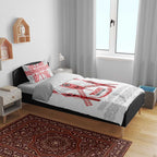 Toitu Te Tiriti Waitangi Bedding Set White Wharenui House - Aussie Hoodie