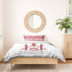 Toitu Te Tiriti Waitangi Bedding Set White Wharenui House - Aussie Hoodie