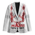Toitu Te Tiriti Waitangi Blazer White Wharenui House - Aussie Hoodie