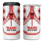 Toitu Te Tiriti Waitangi 4 in 1 Can Cooler Tumbler White Wharenui House - Aussie Hoodie