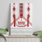 Toitu Te Tiriti Waitangi Canvas Wall Art White Wharenui House - Aussie Hoodie