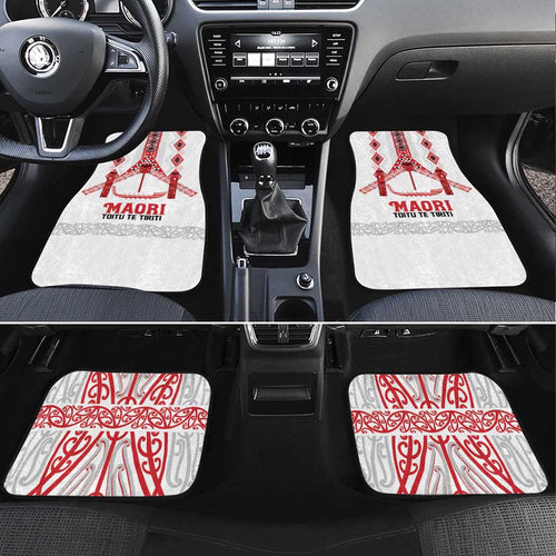 Toitu Te Tiriti Waitangi Car Mats White Wharenui House - Aussie Hoodie