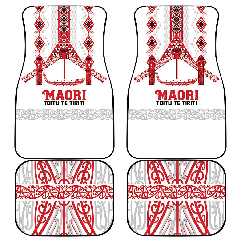 Toitu Te Tiriti Waitangi Car Mats White Wharenui House - Aussie Hoodie