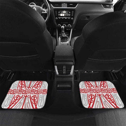 Toitu Te Tiriti Waitangi Car Mats White Wharenui House - Aussie Hoodie