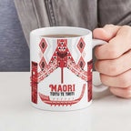 Toitu Te Tiriti Waitangi Ceramic Mug White Wharenui House - Aussie Hoodie