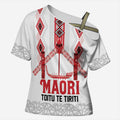 Toitu Te Tiriti Waitangi Cross Shoulder Shirt White Wharenui House - Aussie Hoodie