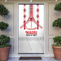 Toitu Te Tiriti Waitangi Door Cover White Wharenui House - Aussie Hoodie