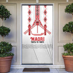 Toitu Te Tiriti Waitangi Door Cover White Wharenui House - Aussie Hoodie