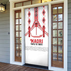 Toitu Te Tiriti Waitangi Door Cover White Wharenui House - Aussie Hoodie