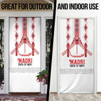 Toitu Te Tiriti Waitangi Door Cover White Wharenui House - Aussie Hoodie