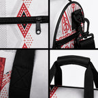 Toitu Te Tiriti Waitangi Duffle Bag White Wharenui House