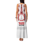 Toitu Te Tiriti Waitangi Family Matching Tank Maxi Dress and Hawaiian Shirt White Wharenui House - Aussie Hoodie