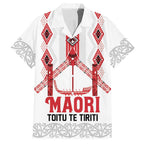 Toitu Te Tiriti Waitangi Hawaiian Shirt White Wharenui House - Aussie Hoodie