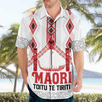 Toitu Te Tiriti Waitangi Hawaiian Shirt White Wharenui House - Aussie Hoodie