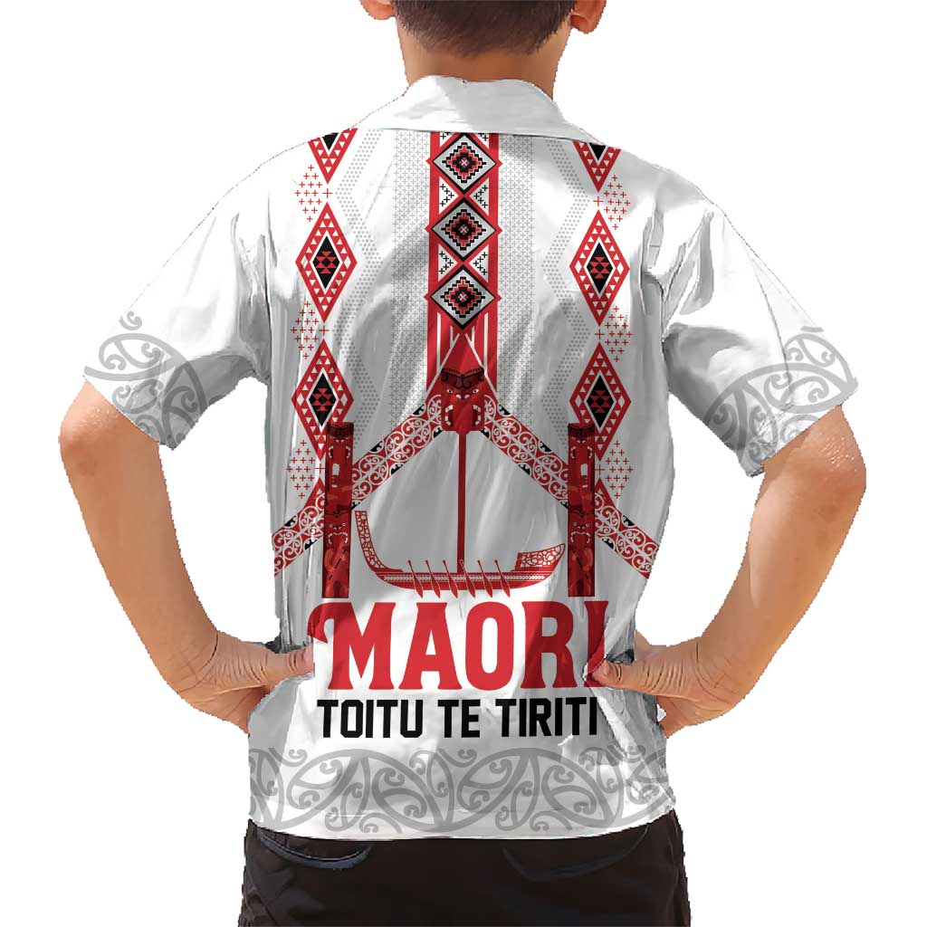 Toitu Te Tiriti Waitangi Hawaiian Shirt White Wharenui House - Aussie Hoodie