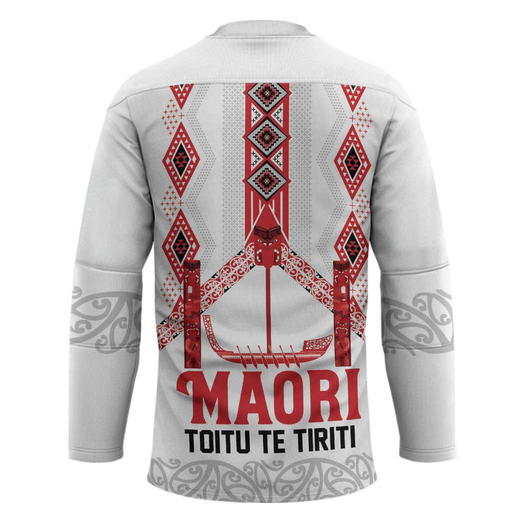 Toitu Te Tiriti Waitangi Hockey Jersey White Wharenui House - Aussie Hoodie