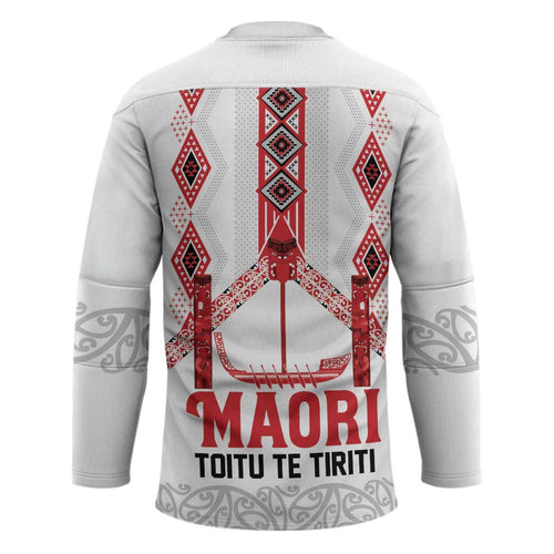 Toitu Te Tiriti Waitangi Hockey Jersey White Wharenui House - Aussie Hoodie