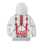 Toitu Te Tiriti Waitangi Kid Hoodie White Wharenui House - Aussie Hoodie