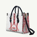 Toitu Te Tiriti Waitangi Leather Bag White Wharenui House - Aussie Hoodie