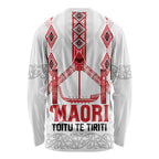 Toitu Te Tiriti Waitangi Long Sleeve Shirt White Wharenui House - Aussie Hoodie