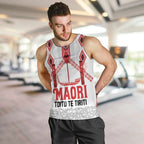 Toitu Te Tiriti Waitangi Men Tank Top White Wharenui House - Aussie Hoodie