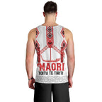 Toitu Te Tiriti Waitangi Men Tank Top White Wharenui House - Aussie Hoodie