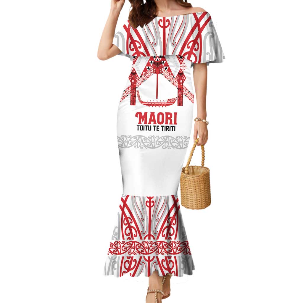 Toitu Te Tiriti Waitangi Mermaid Dress White Wharenui House - Aussie Hoodie