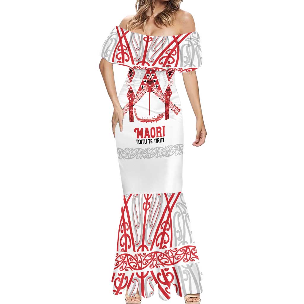 Toitu Te Tiriti Waitangi Mermaid Dress White Wharenui House - Aussie Hoodie