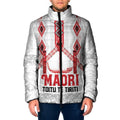 Toitu Te Tiriti Waitangi Padded Jacket White Wharenui House - Aussie Hoodie