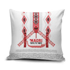 Toitu Te Tiriti Waitangi Pillow Cover White Wharenui House - Aussie Hoodie