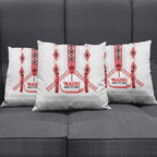 Toitu Te Tiriti Waitangi Pillow Cover White Wharenui House - Aussie Hoodie