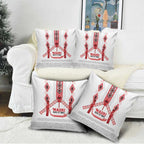 Toitu Te Tiriti Waitangi Pillow Cover White Wharenui House - Aussie Hoodie