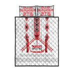 Toitu Te Tiriti Waitangi Quilt Bed Set White Wharenui House - Aussie Hoodie