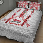 Toitu Te Tiriti Waitangi Quilt Bed Set White Wharenui House - Aussie Hoodie