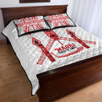 Toitu Te Tiriti Waitangi Quilt Bed Set White Wharenui House - Aussie Hoodie