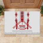 Toitu Te Tiriti Waitangi Rubber Doormat White Wharenui House - Aussie Hoodie